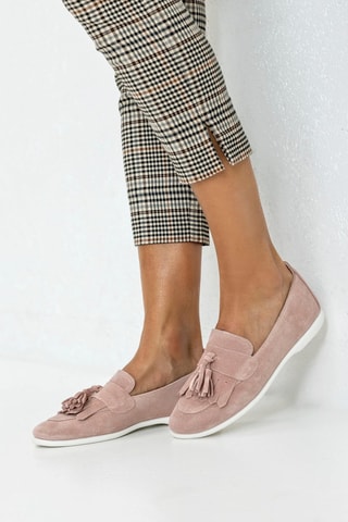 Mocassins de couro - Rosa