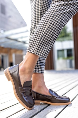 Mocassins envernizados - Castanho