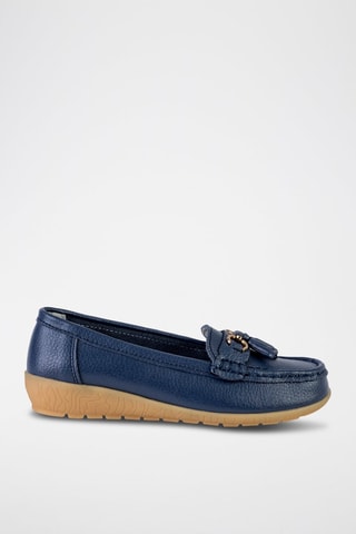 Mocassins com cunha - Azul
