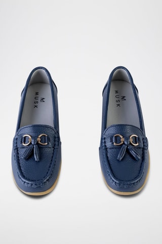 Mocassins com cunha - Azul