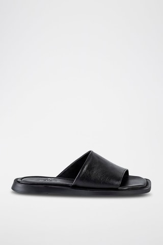 Mules em couro Preto