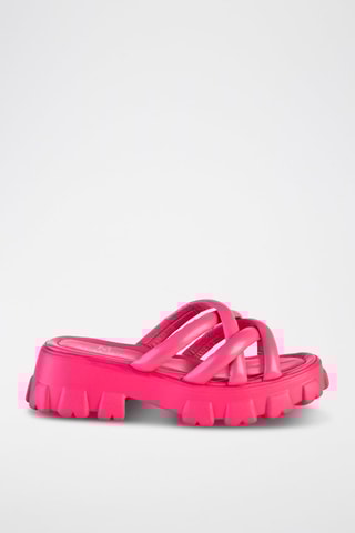 Mules com plataforma Rosa