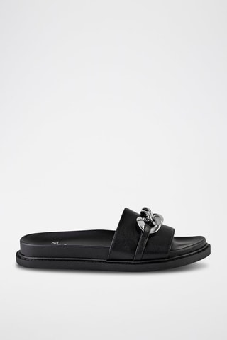Mules 
Preto e prateado