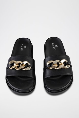 Mules 
Preto e dourado