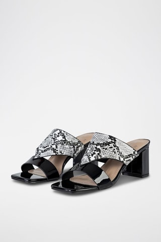 Mules de salto 
Preto e cinzento