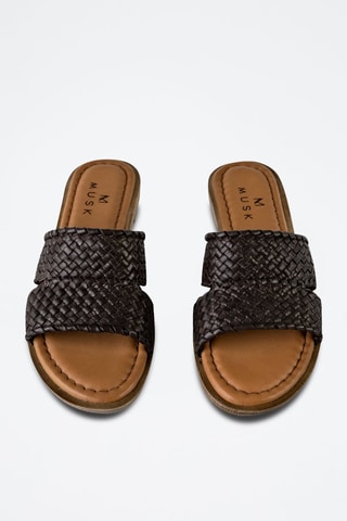 Mules em couro - Castanho