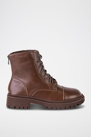 Botins em couro Castanho