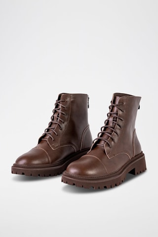 Botins em couro Castanho