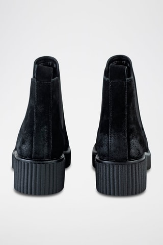 Botins Chelsea em nobuck Preto