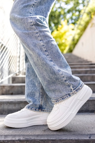 Sneakers com plataforma - Branco