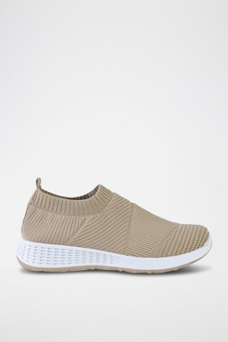 Sneakers com cunha - Bege