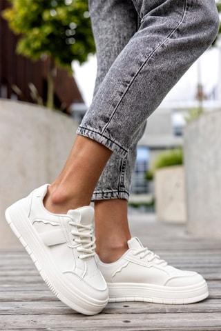 Sneakers com plataforma - Branco