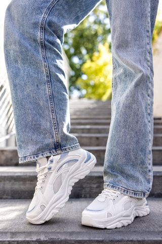 Sneakers com plataforma - Branco