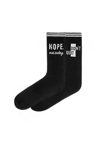 2 pares de meias Tori - Preto e branco