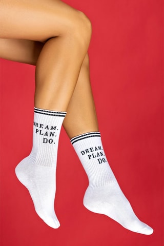 2 pares de meias Fallon - Branco e preto