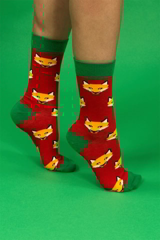 3 pares de meias - Verde e vermelho
