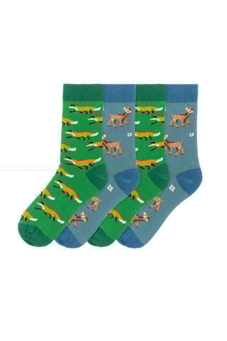 4 pares de meias - Verde