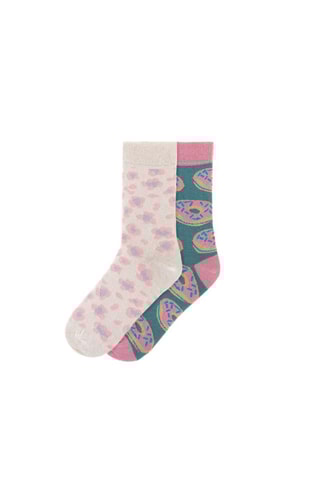2 pares de meias - Rosa