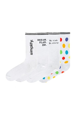 4 pares de meias - Preto e branco