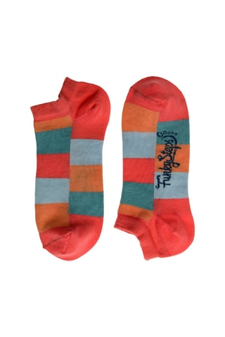 2 pares de meias curtas - Laranja e azul-celeste