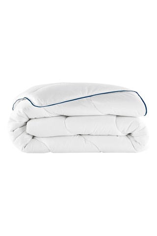 Edredão leve de verão em percal de algodão 91 fios/cm² Céleste - 250 g/m² - Branco