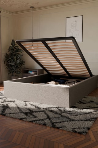Cama com arrumação e cabeceira Emma - Antracite