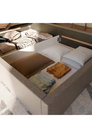 Cama com arrumação e cabeceira Emma - Antracite