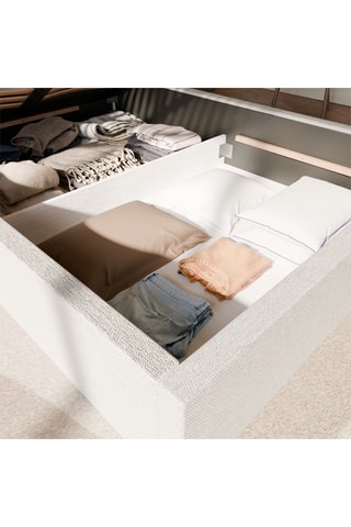 Cama com arrumação e cabeceira Emma - Branco