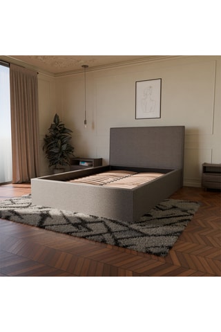 Cama com arrumação e cabeceira Emma - Antracite