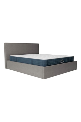Cama com arrumação com cabeceira Emma e colchão híbrido espuma de memória de forma com molas premium Jade