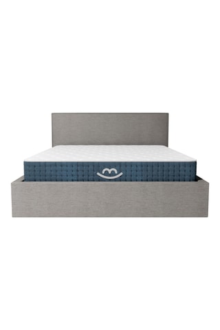 Cama com arrumação com cabeceira Emma e colchão híbrido espuma de memória de forma com molas premium Jade