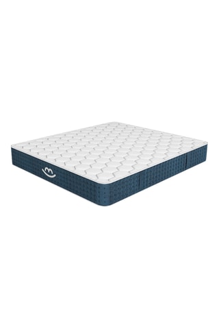 Cama com arrumação com cabeceira Emma e colchão híbrido espuma de memória de forma com molas premium Jade