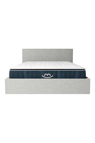 Cama com arrumação com cabeceira Emma e colchão híbrido espuma de memória de forma com molas luxe Victoria