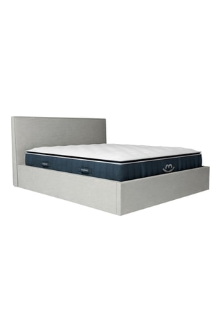 Cama com arrumação com cabeceira Emma e colchão híbrido espuma de memória de forma com molas luxe Victoria