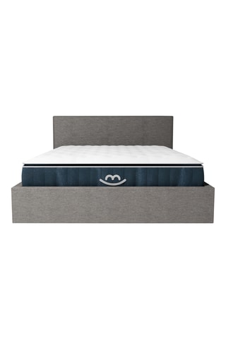 Cama com arrumação com cabeceira Emma e colchão híbrido espuma de memória de forma com molas luxe Victoria