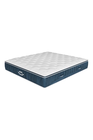 Cama com arrumação com cabeceira Emma e colchão híbrido espuma de memória de forma com molas luxe Victoria