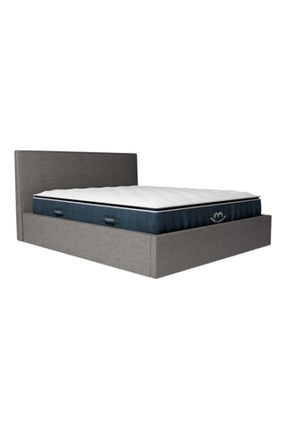 Cama com arrumação com cabeceira Emma e colchão híbrido espuma de memória de forma com molas luxe Victoria