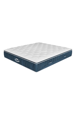 Cama com arrumação com cabeceira Emma e colchão híbrido espuma de memória de forma com molas luxe Victoria