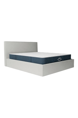Cama com arrumação com cabeceira Emma e colchão híbrido espuma de memória de forma com molas premium Jade