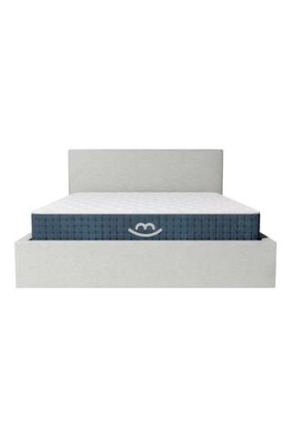 Cama com arrumação com cabeceira Emma e colchão híbrido espuma de memória de forma com molas premium Jade