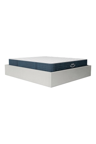 Cama com arrumação Emma e colchão híbrido espuma de memória de forma com molas premium Jade
