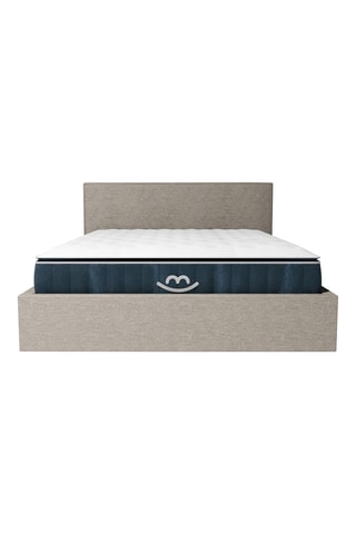 Cama com arrumação com cabeceira Emma e colchão híbrido espuma de memória de forma com molas luxe Victoria