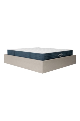 Cama com arrumação Emma e colchão híbrido espuma de memória de forma com molas premium Jade