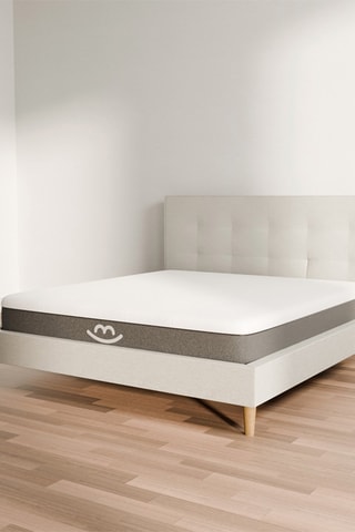 Conjunto colchão dupla face de látex e espuma de memória Gaïa e sommier com cabeceira Léa