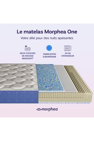 Colchão de memória de forma Morphea Lumea One - Espessura 16 cm