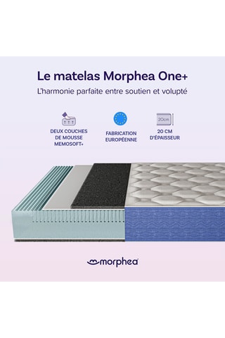 Colchão de memória de forma Morphea Lumea One + - Espessura 20 cm