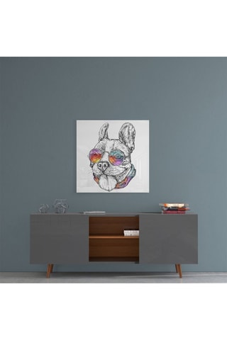 Tableau en verre trempé Dog