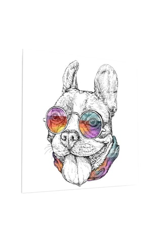 Tableau en verre trempé Dog