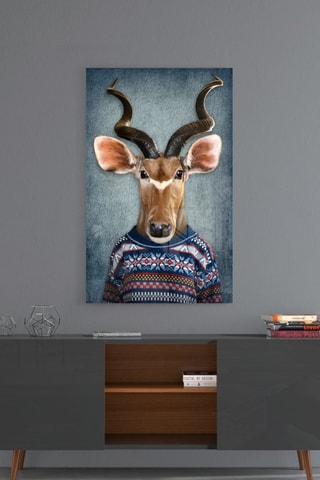 Tableau en verre trempée tête de Cerf