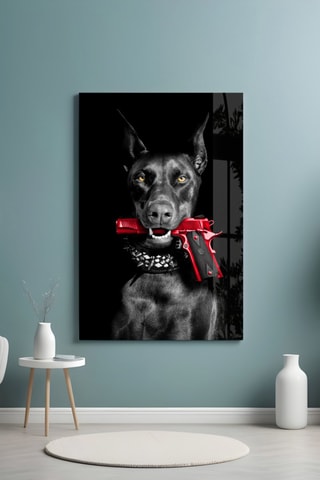 Tableau en verre trempé Gun Dog